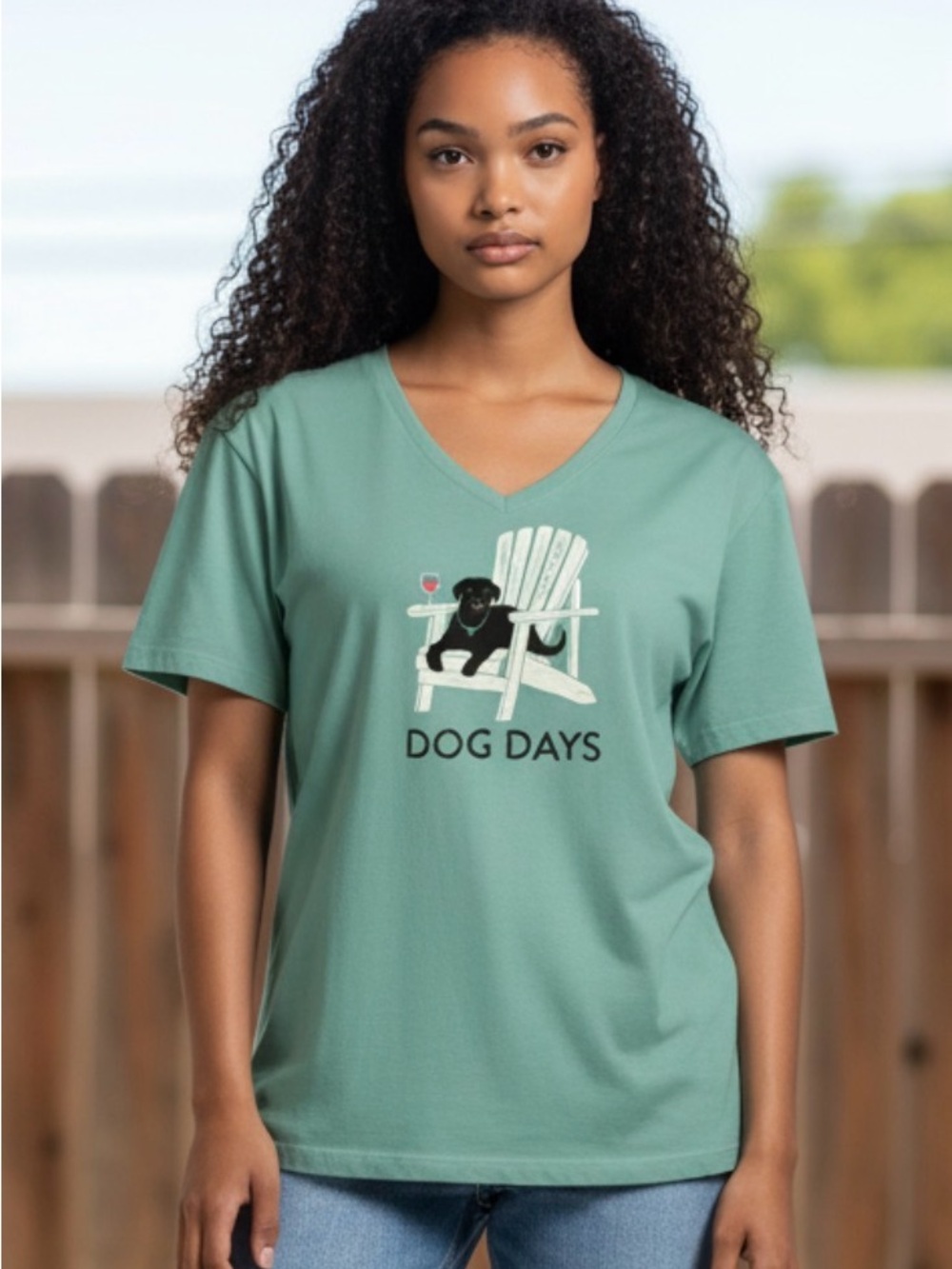 Life is Good XXL Dog Days Graphic Tee - Sage Green